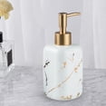 thumbnail image 5 of Marble Pattern Soap Dispenser Lotion Bottle 300ml for Bathroom Home Kitchen Countertop, 5 of 7