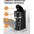 thumbnail image 2 of Single Serve Coffee Maker for K-Cup and Ground Coffee, Fast Brew, 6-12 oz Brew Sizes One Cup Coffee Machine Fits 5.5" Mugs, One-Button Small Coffee Maker with Descaling Reminder,Black, 2 of 4