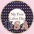 thumbnail image 2 of CafePress - My First Labor Day Milestone Body Suit - Baby Light Bodysuit, Size Newborn - 24 Months, 2 of 4