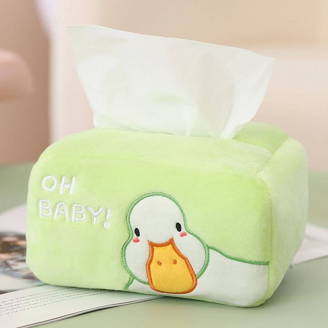 Caja de pañuelos para el coche, creativa caja de papel con reposabrazos portátil con forma de fruta y dibujos animados, caja de papel para suministros domésticos para el coche