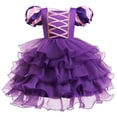 thumbnail image 6 of Mnyotv Halloween Outfits Girls Short Sleeve Mesh Dress with Witch Hats and Pumpkin Buckets Party Clothes Size 2-3Y, 6 of 7