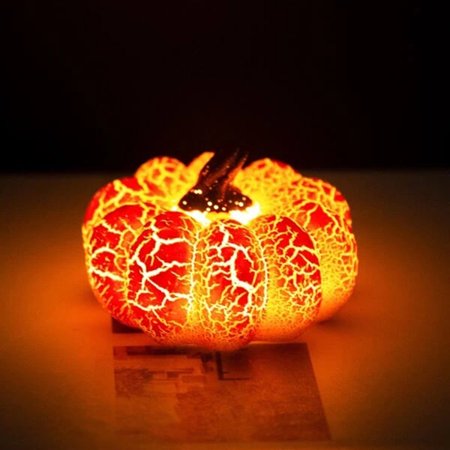 Taicans Glass LED Pumpkins Light with Timer for Halloween Pumpkin Decorations Fall and Thanksgiving Decor