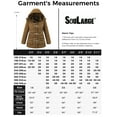thumbnail image 6 of Soularge Women's Plus Size Winter Coat Quilted Windproof Jacket Hooded Parka Coffee 6X, 6 of 6