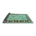 thumbnail image 2 of Ahgly Company Indoor Round Oriental Light Blue Traditional Area Rugs, 8' Round, 2 of 4