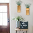 thumbnail image 4 of Wall Planters for Indoor Plants - 2 Pack Wood Wall Vases for Dried Flowers & Artificial Plants Modern Farmhouse Wooden Vase for Living Room Bedroom Kitchen Decorations - Brown Large, 4 of 14