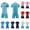 Light Blue, variant on ATOGUTA Boy Seasonal Outfits Short Sleeve T-shirt Top Shorts Set Kids Summer Play Ball Clothes Size 5T-15, White