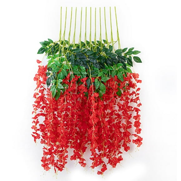 Flores de Glicina Artificiales, Enredaderas de Flores, Decoración de Glicina Artificial Con 6 Hojas para El Hogar, Oficina, Restaurante, Guirnalda de Flores de Seda