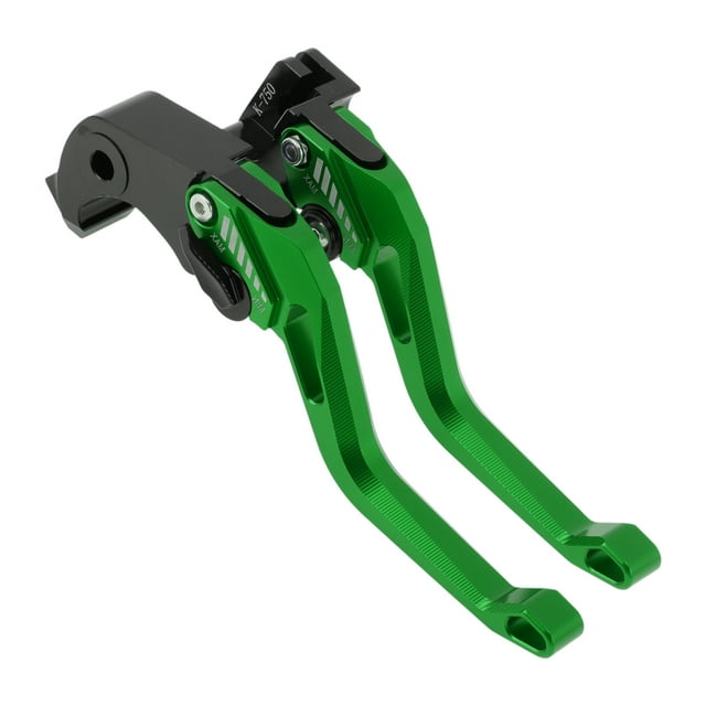 Palancas de freno y embrague cortas únicas para Kawasaki ZX6R ZX 6R 636 ZX-6R 2019-2025, palanca de freno ajustable de aleación de aluminio verde, 1 par