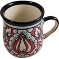 thumbnail image 3 of India Meets India Coffee Mug/Cup Ceramic Handmade | Khurja Pottery | 250 ml (Red, Black & White, 2), 3 of 5