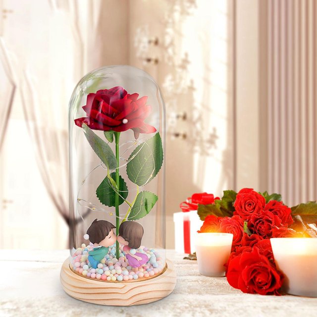 Regalos de flores de rosas Macarena Luz de mesa Rosa Artificial