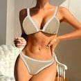 thumbnail image 2 of DHFJKG Two Piece Swimsuits Women Color Block Bikini Set High Waist Bottom Beach Pool Party Summer Fashion Swimwear Stylish Beachwear, 2 of 9