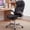 Black, variant on iooHug Big and Tall Office Chair 400lbs, Ergonomic Desk Chair with Lumbar Support, Flip-Up Arms, Faux Leather High Back Computer Chair for Home Office, White