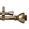 thumbnail image 2 of Central Design 4786-994 0.8125 in. Kingsly Double Curtain Rod with 120 to 170 in. Extension, Antique Brass, 2 of 2