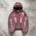 thumbnail image 3 of Sudadera con capucha de estilo Harajuku para mujer, con bordado geométrico, empalme gótico, Y2k, sencilla, para uso diario, con patrón suelto, informal, para hombre, 3 of 5