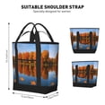 thumbnail image 2 of Large Capacity Insulated Tote Bag16.1×13.4×7.5in Thermal Insulation And Easy To Clean Strong Bearing Capacity Can Be Reused Autumn Lake, 2 of 8