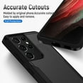 thumbnail image 5 of Entronix Heavy Duty Sleek Case designed for Galaxy S23 Ultra, Shockproof Drop Protection, Black, 5 of 6