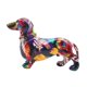 thumbnail image 3 of Estatua coleccionable de resina con forma de perro salchicha para chimenea, dormitorio u oficina. Estilo D, 3 of 9