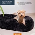 thumbnail image 3 of Cama para Perros Cama para Mascotas Antiestres Redonda Esponjosa Cómoda Afelpada (Medium, Black), 3 of 8