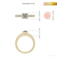 thumbnail image 5 of ANGARA Natural Princess Cut Diamond Ring in 14K Yellow Gold for Women (Size-5.2mm| Color-K| Clarity-I3) | April Birthstone, Anniversary, Jewelry Gift for Women | Natural Diamond Ring, 5 of 10