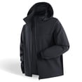 thumbnail image 7 of Men's Summer Sun Protection Hooded Jacket Ice Silk Cooling Long Sleeve Top Casual Fishing Hiking Travel Outdoor Windbreaker Solid Color | AESTIVO,Black L, 7 of 7