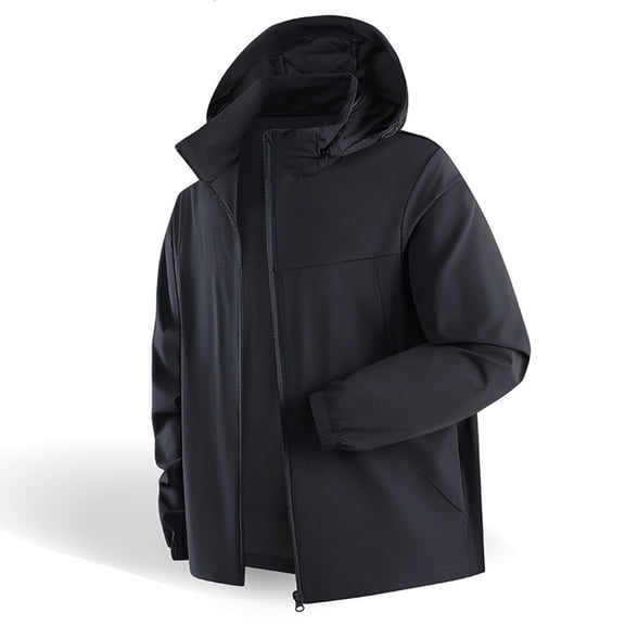 Men's Cooling UPF 50 Sun Protection Hoodie Regular Fit Solid Color Hooded Long Sleeve Ice Silk Lightweight Breathable UV Shirt for Fishing Outdoor Dark Blue XL
