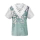 thumbnail image 5 of Tops de Manga Corta con Cuello en V para las Mujeres Blusa de Botón Impresa de Plegado de Verano Casual de Ajuste Regular, 5 of 5