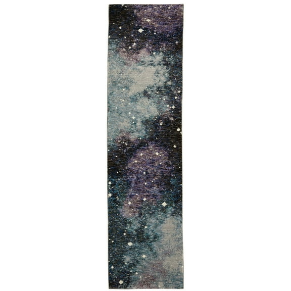 Oriental Weavers Evolution Area Rug 0958A Midnight Space Stars 2' 3" x 8' Rectangle