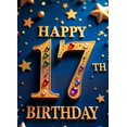 thumbnail image 4 of 17th Birthday Themed Shiny Decorated Backdrop Banner Happy Birthday Party Supplies Photography Props Photo Booth Decorations Celebration Event Party Decor Background, 4 of 4