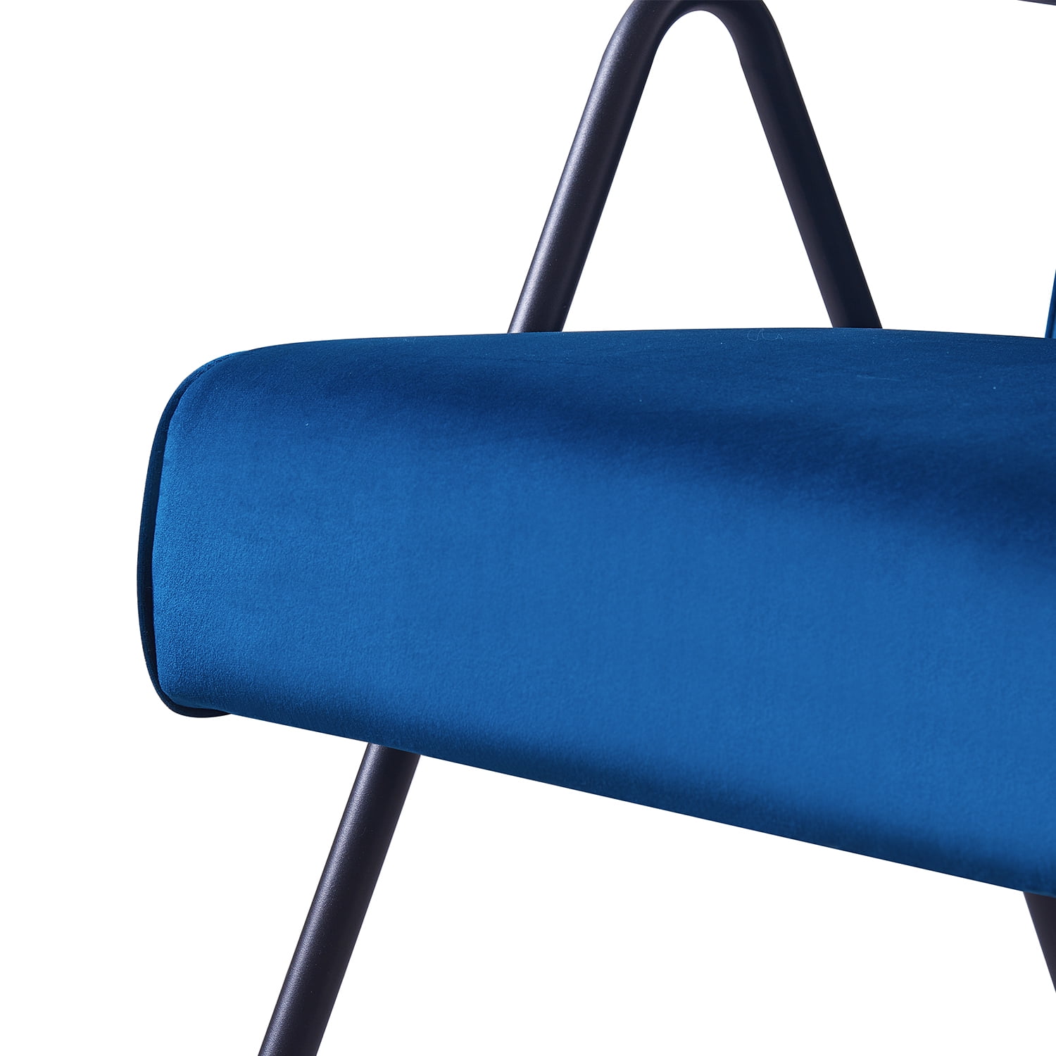 Kadyn Upholstered Recliner, Textile Metal Frame Recliner with Arm, Cloth Leisure Single Accent Chair for Living Room, Blue