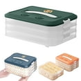 thumbnail image 1 of Stackable Plastic Cookie Containers with Lids,Airtight Storage Box for Cookies and Dumplings,Multi-Functional Storage Box,Food Storage,Green,3 Layer, 1 of 10