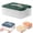 Green, variant on YAZHPA Dumpling Storage Box, 1 Layer Cookie Storage Containers Airtight, Dumpling Keeper Food Storage Containers with Lid for Fridge Stackable,White,12.04x9.05x2.16in