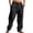 Black_#09, variant on Linen Pants Mens Sherpa Button Down Straight Leg Sweat Pants Spring Summer Casual Loose Pants with Pockets,Black XL