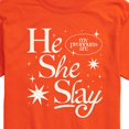 thumbnail image 3 of Instant Message - He She Slay - LGBT Pride - Men's Short Sleeve Graphic T-Shirt, 3 of 6