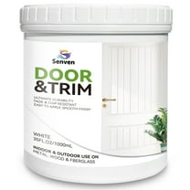 Door Trim White Paint, Satin White Paint for Door, Trim, Cabinet, Wood Furniture, 1000ml, 35 Fl Oz