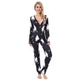 thumbnail image 1 of Pijama navideño Y2k para mujer, monos de manga larga con cuello en V y botones, ropa de dormir suave, ropa de dormir femenina, 1 of 4