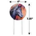 thumbnail image 2 of Acrylic Black Horse Portrait Painting Indigo Night Cake Topper Party Decoration for Wedding Anniversary Birthday Graduation, 2 of 7