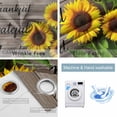 thumbnail image 6 of Sunflower Wooden Blackout Curtains for Bedroom, Farmhouse Vintage Botanical Floral Room Darkening Window Drapes for Living Room, Thermal Insulated Grommet Curtains, 27.5x39 inch, 2 Panels, 6 of 9