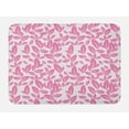 thumbnail image 1 of Floral Bath Mat, Big Pink Flower Leaves on White Background Rose Petals Spring Nature Pattern, Non-Slip Plush Mat Bathroom Kitchen Laundry Room Decor, 29.5 X 17.5 Inches, Pale Pink White, Ambesonne, 1 of 2