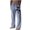 Blue, variant on Hanes Mens Linen Pants Beach Hawaii Print Casual Summer Casual Pants Elastic Waist Drawstring Baggy Trousers with Pockets Khaki XL
