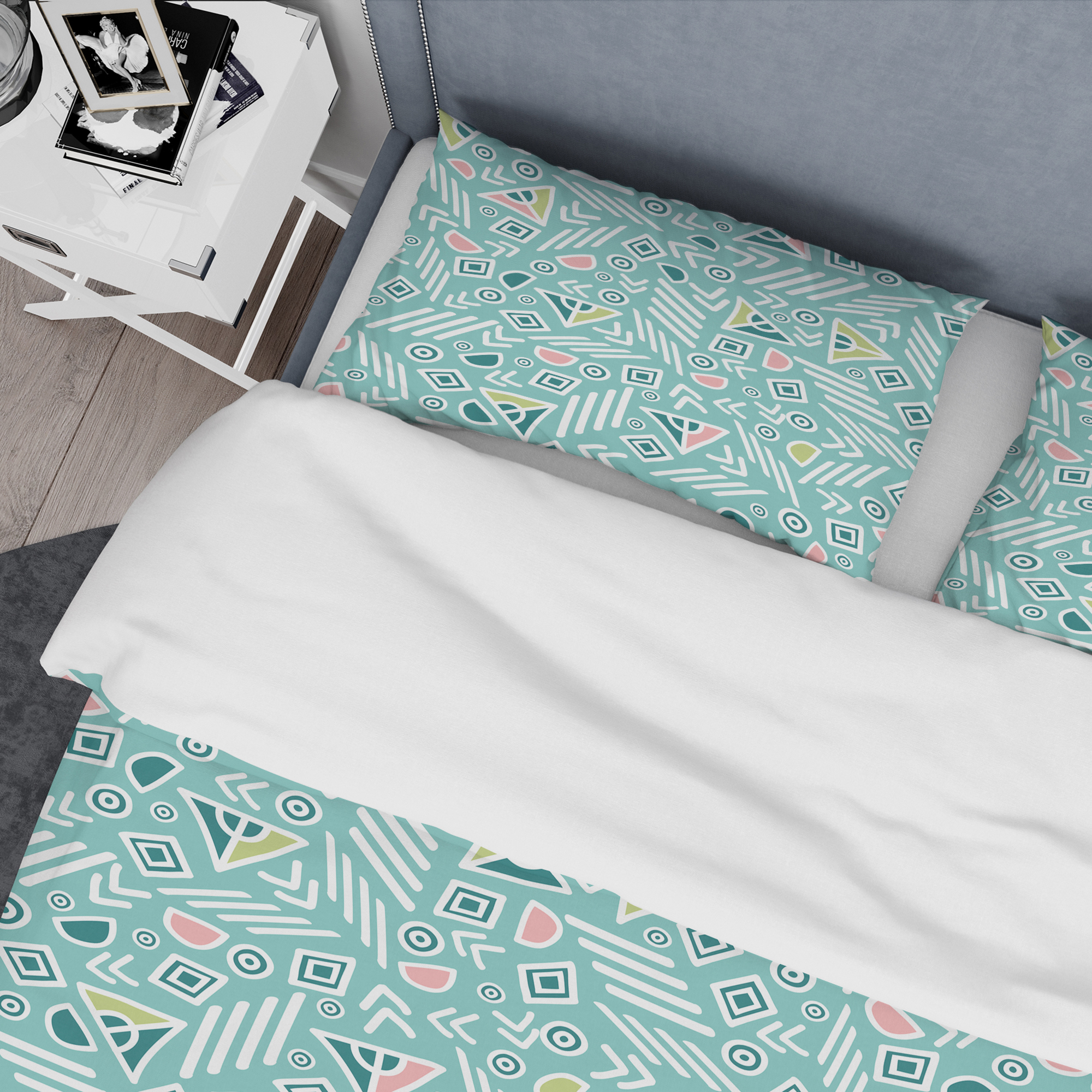 Designart 'Pastel Tribal Retro Pattern' Mid-Century Modern Duvet Cover Set