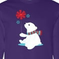 thumbnail image 4 of Inktastic Polar Bear, Bear with Scarf, Cute Bear, Snowflakes Long Sleeve T-Shirt, 4 of 5