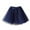 Navy, variant on IROINNID Elastic Waist Mini Skirts For Women Layered Organza Lace Solid Color Skirt