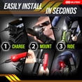 thumbnail image 2 of BLITZU Luces para Bicicleta Bicicleta Súper Brillante USB-C Recargable Faro Trasero y Juego de Campana Luz Trasera Delantera y Trasera de Seguridad Impermeable para conducción Nocturna Fácil de Instal, 2 of 9
