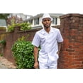 thumbnail image 3 of Men's 2 Piece Short Sleeve Walking Suit Tone on Tone Horizontal Stripe in White - 2022, 3 of 3