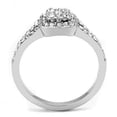 thumbnail image 3 of High polished (no plating) Stainless Steel Ring with Top Grade Crystal in Clear for Women Clear Stone Color Style TK3023 Size 5, 3 of 4