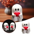 thumbnail image 3 of Halloween Ghost Figurine Decor, Cute Heart Ghost Halloween Decorations, Resin Spooky Ghost Statue Decor for Indoor Bedroom & Office Desk, 3 of 9