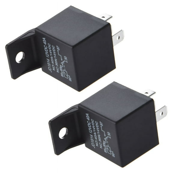 2X 5-Pin 12V DC 40A Vehicle Car Relay,2 x car relay,black