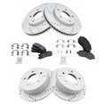 thumbnail image 2 of TRQ Front and Rear Performance Brake Pad & Rotor Kit Brake Pads Brake Rotors Set Ceramic Premium G-Coated Fits Select 2004-2012 Mitsubishi Galant, 2 of 6