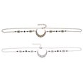 thumbnail image 3 of 2 piezas de elegante cadena para la cabeza de mujer con colgante para la frente, tocado para dama, 3 of 6