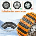 thumbnail image 4 of Fohil 8 Pack Snow Chains Tire Chains Anti-skid Car Chains Universal Tire Chains for Car Pickup Trucks SUV, 4 of 7